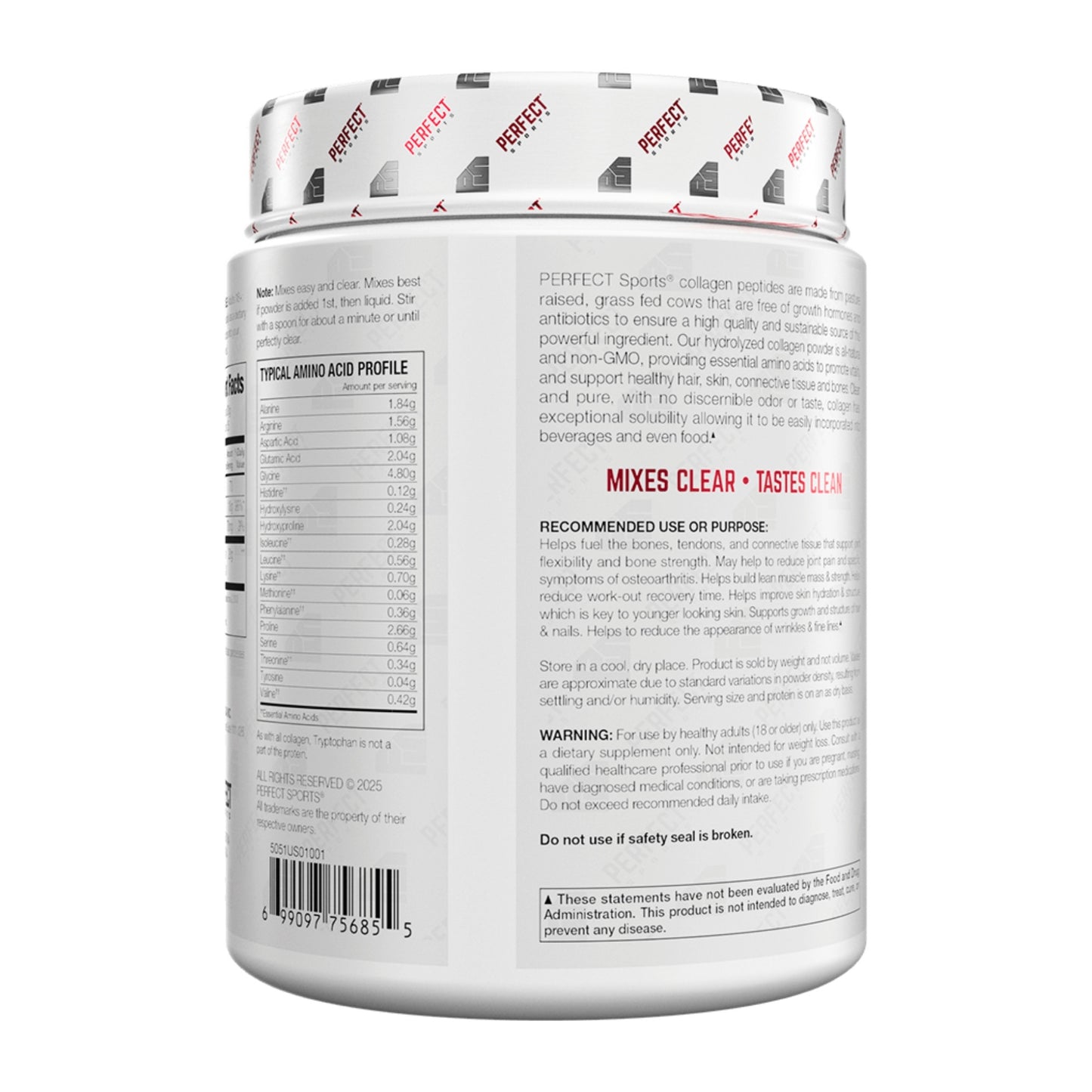 COLLAGEN PEPTIDOS COLAGENO 500 GR PERFECT SPORTS
