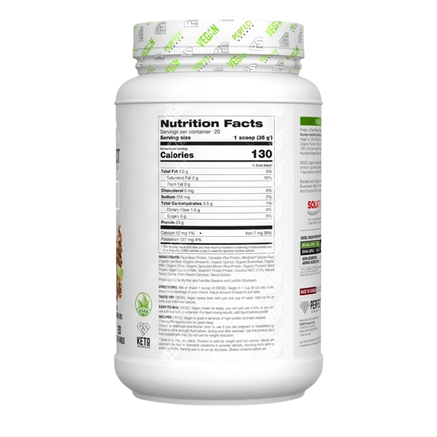 Proteina Vegana VEGAN PLANT BASED BLEND 1.5 LB CHOCOLATE ICE CREAM