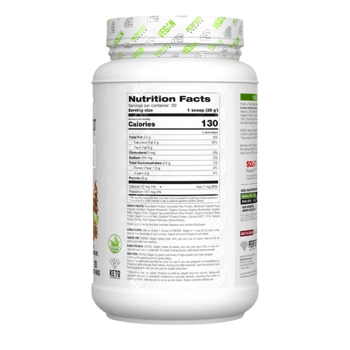 Pack x2 Proteina Vegana VEGAN PLANT BASED BLEND 1.5 LB CHOCOLATE ICE CREAM