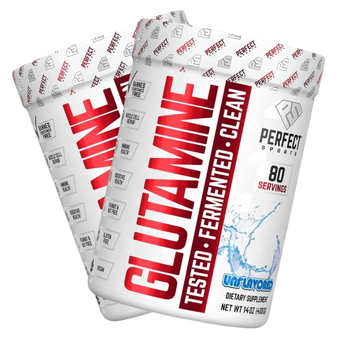 Pack x2 L GLUTAMINA FERMENTADA IMPORTADA EEUU PERFECT SPORT 400GRAMOS