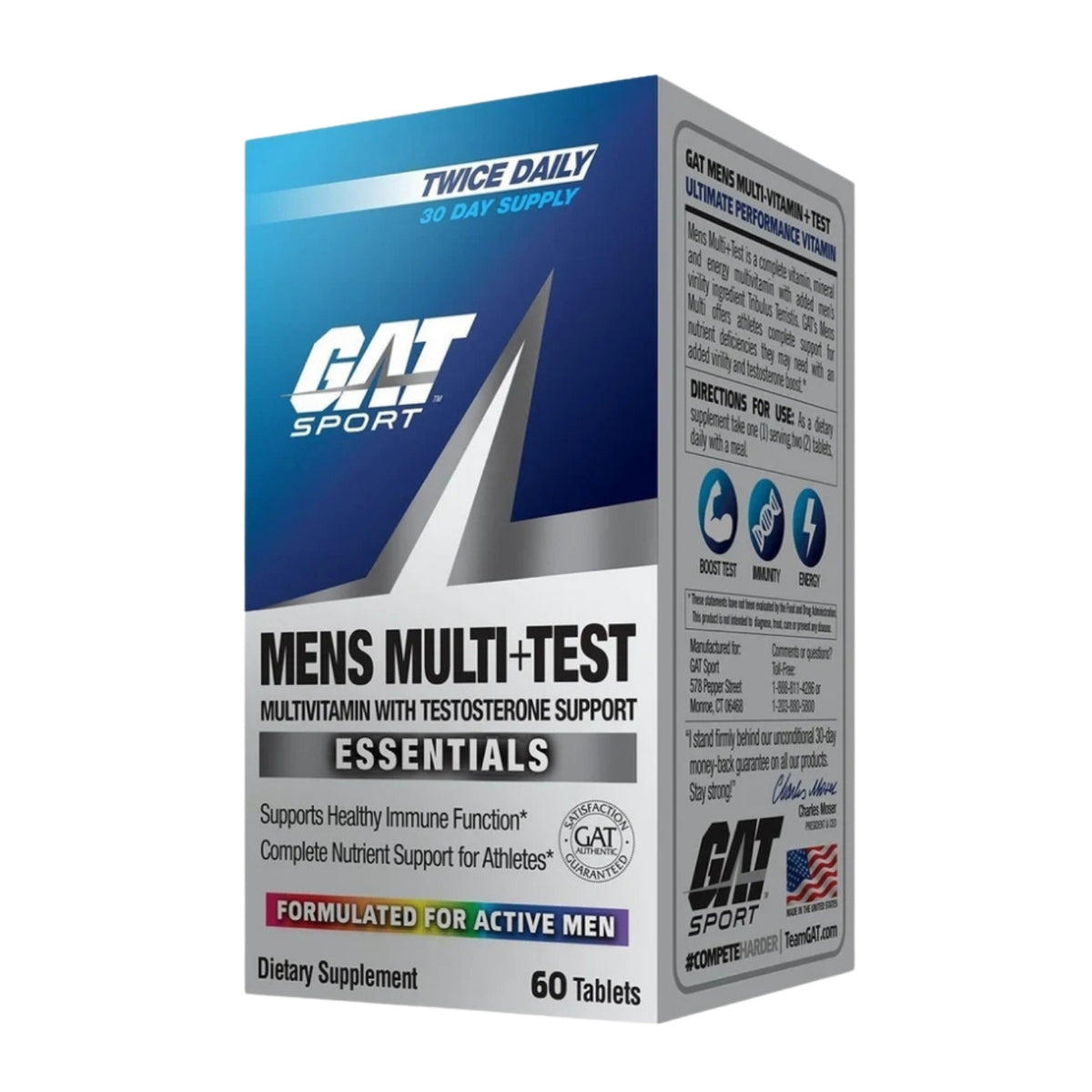 Mens Multi Test Multivitaminico Gat Sport 60 Tabletas ORIGINAL