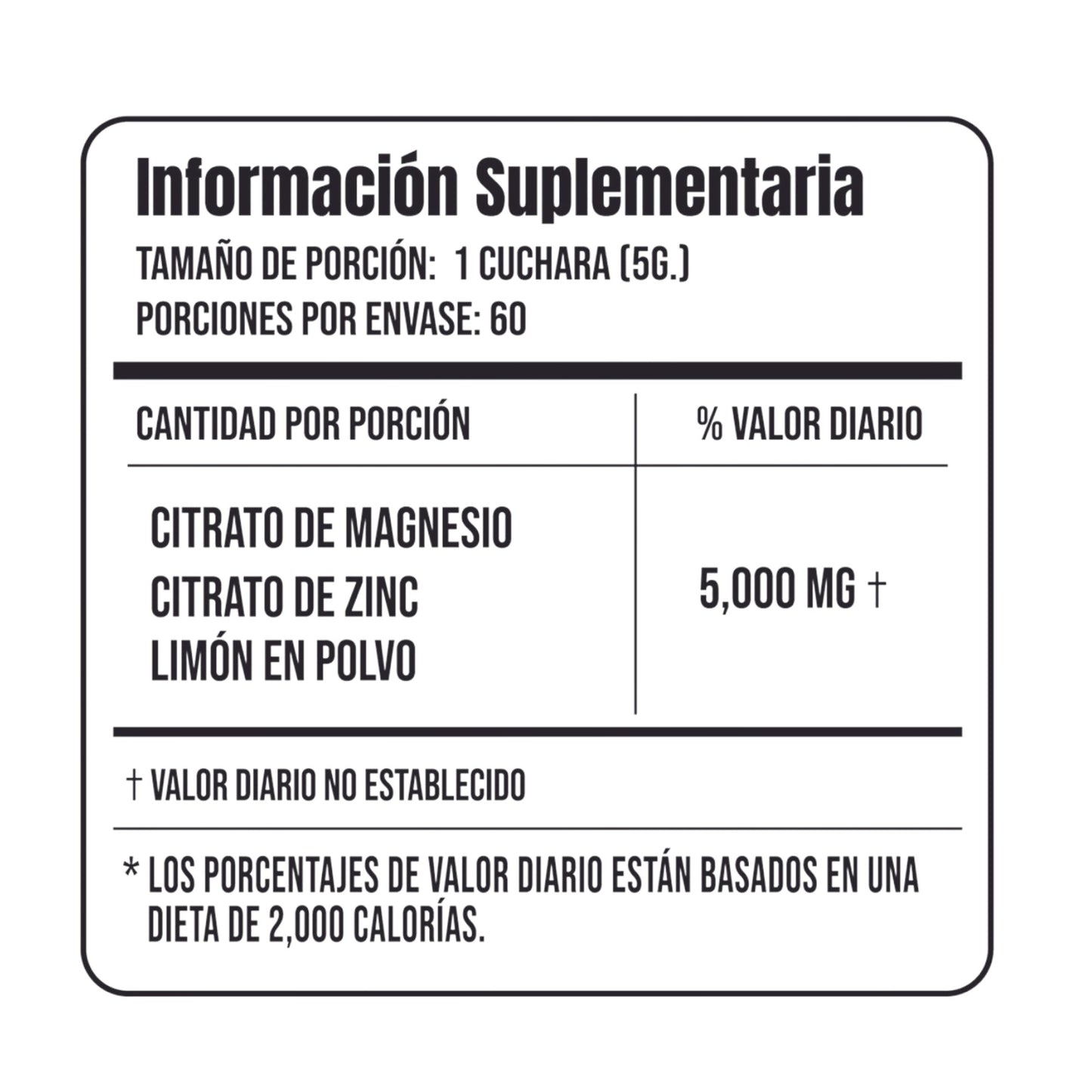 CITRATO DE MAGNESIO EN POLVO 300GR ZENDLAB
