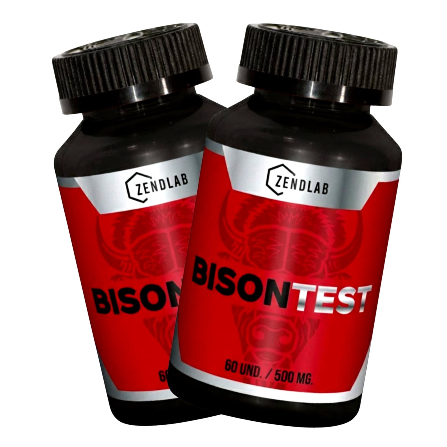 Pack x2 BISONTEST Maca Negra Huanarpo 60 Cápsulas ZENDLAB
