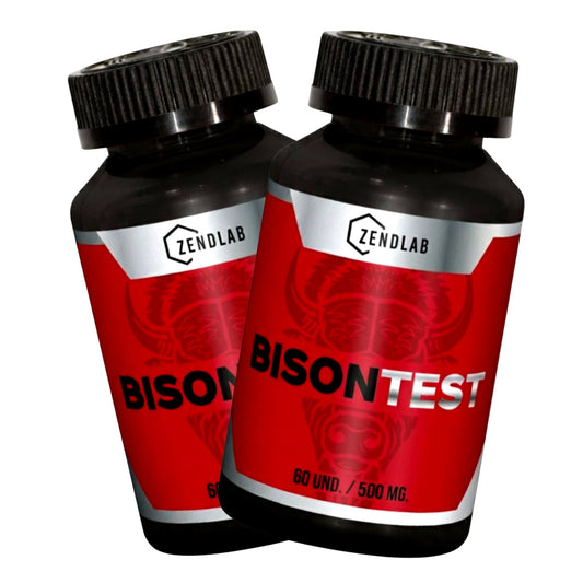 Pack x2 BISONTEST Maca Negra Huanarpo 60 Cápsulas ZENDLAB
